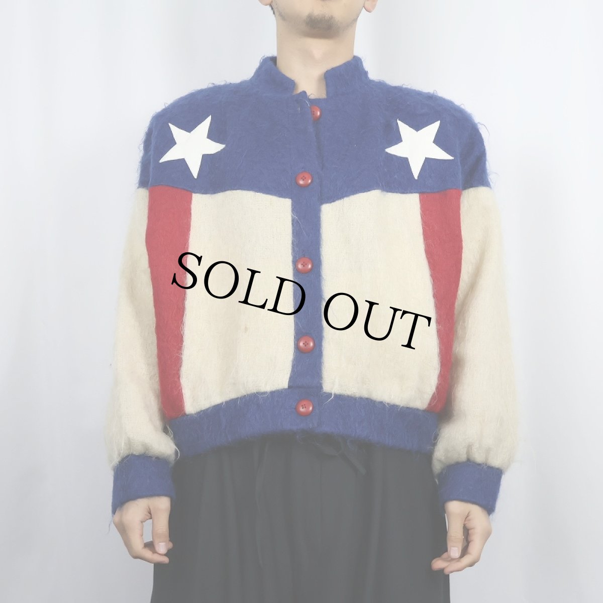 画像3: Dolores Unique Designs 星条旗柄 モヘアジャケット (3)