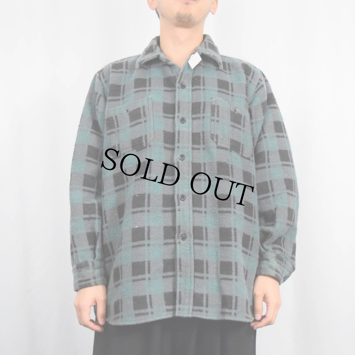 画像2: Palermo チェック柄 ヘビーネルシャツ L (2)