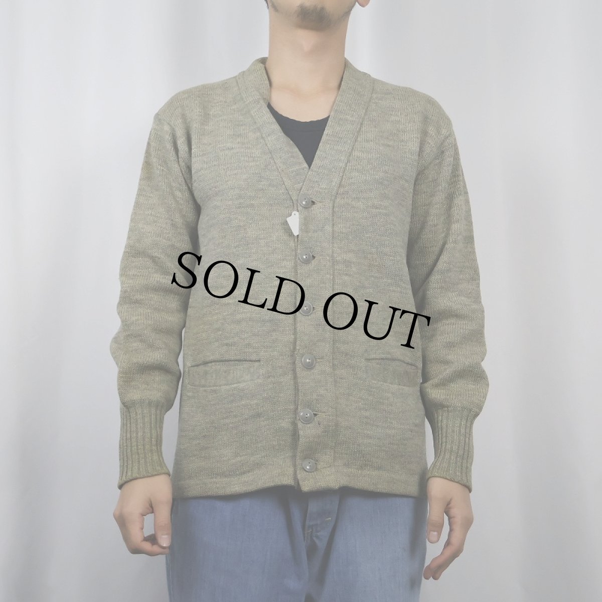 画像2: 40's W.H BRINE CO. レタードニットカーディガン (2)