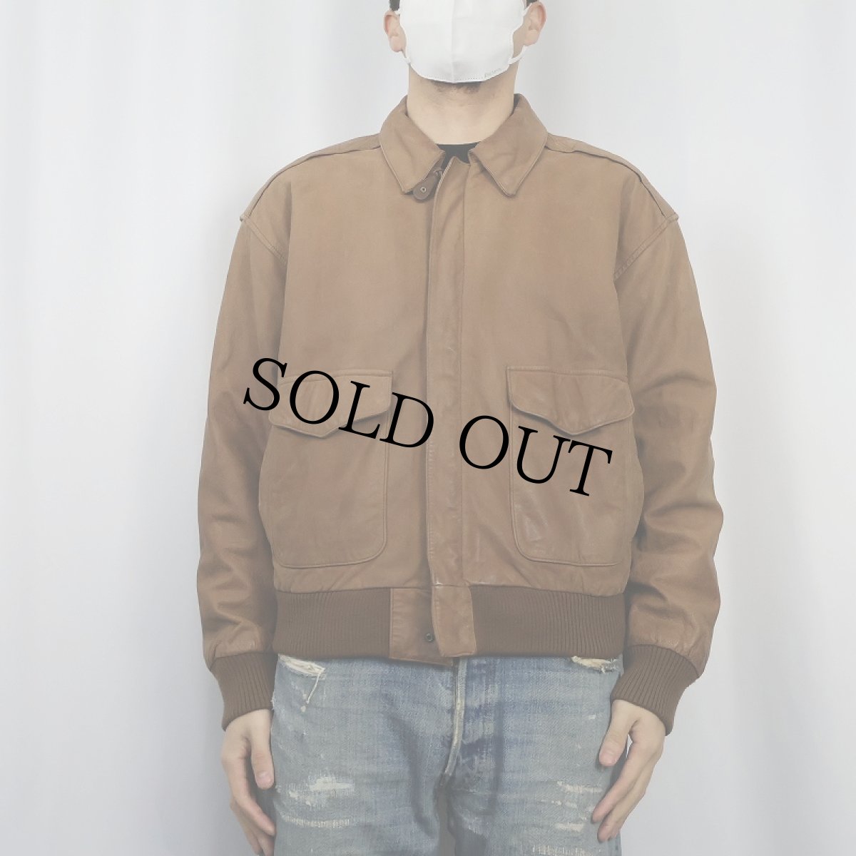 画像2: ROCK CREEK "A-2 TYPE" レザーフライトジャケット M (2)