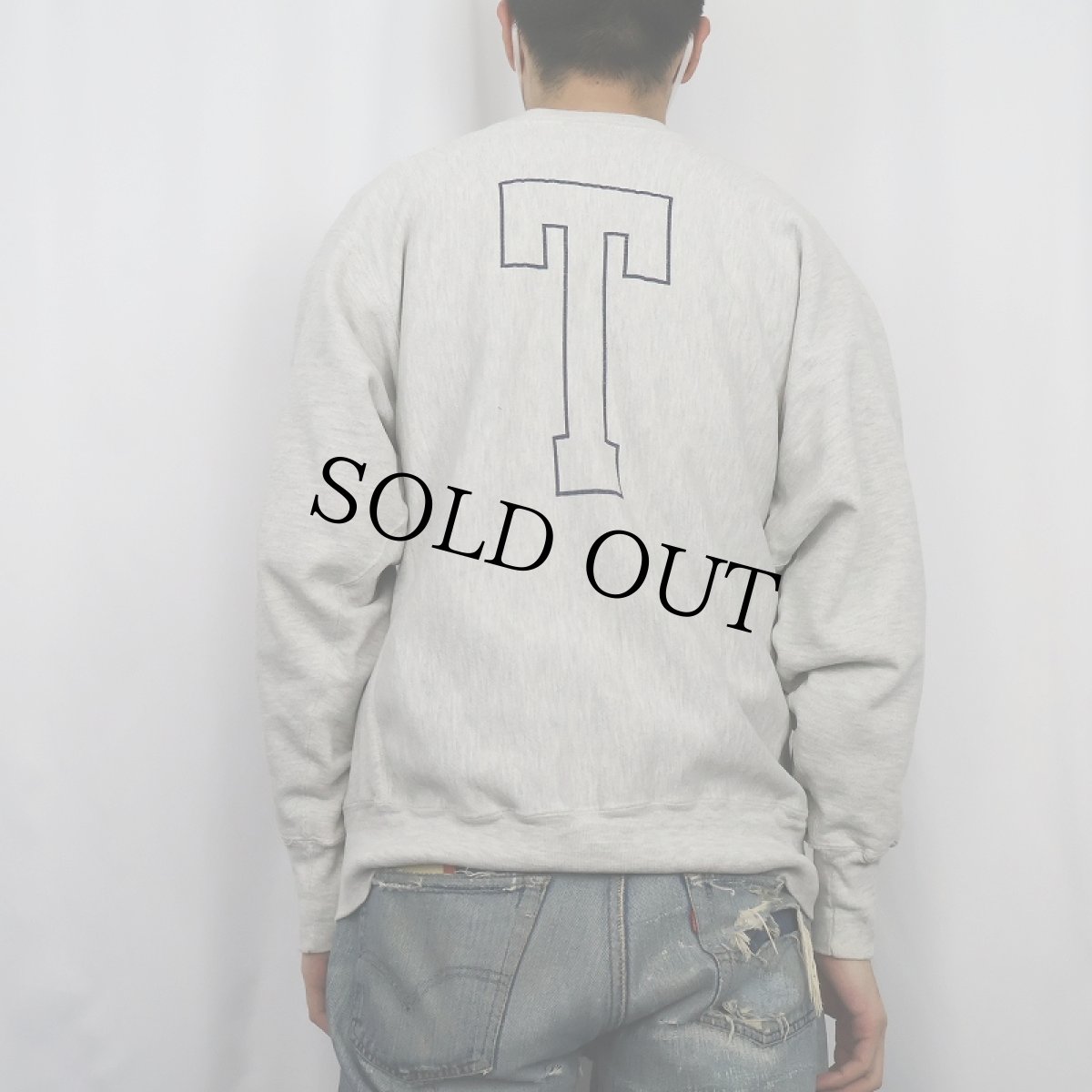 画像4: 90〜2000's Champion REVERSE WEAVE "TUFTS SWIMMING & SIVING" 刺繍入り バックプリントスウェット XL (4)