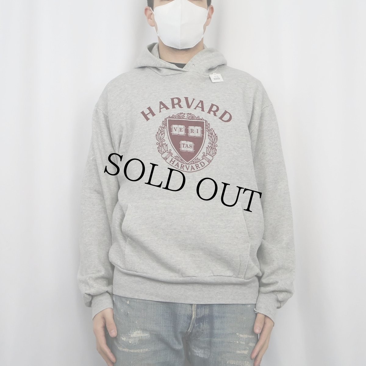 画像2: "HARVERD" カレッジプリント スウェットフーディー (2)