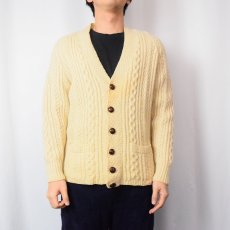 画像2: 【SALE】 ウールアランニットカーディガン (2)