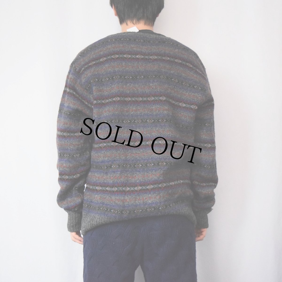 画像3: POLO Ralph Lauren フェアアイル柄 ポケ付き ウールニットセーター XL (3)