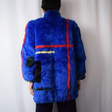 画像7: 【SALE】 クレイジーパターン ラビットファージャケット M (7)