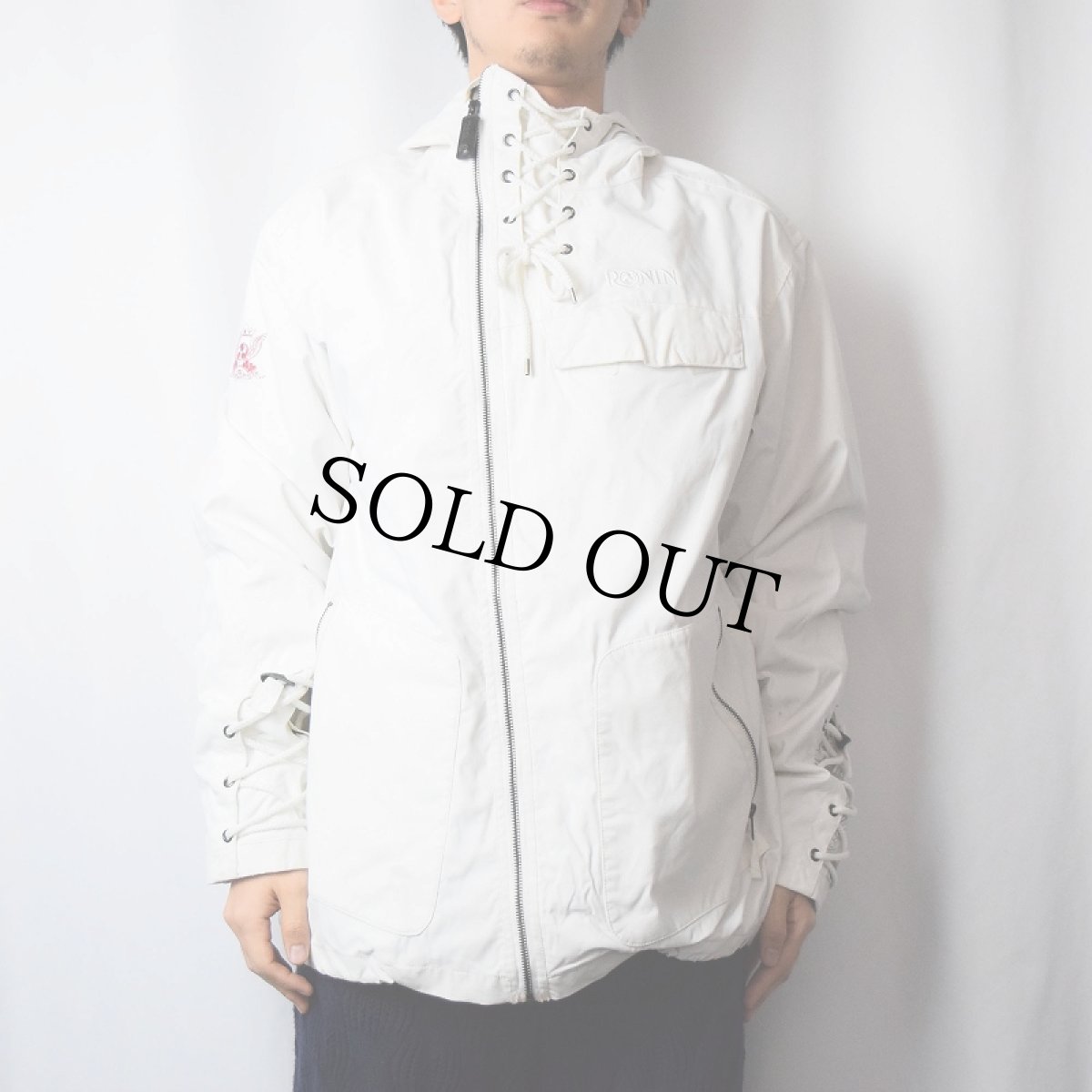 画像2: BURTON RONIN レースアップデザイン ナイロンパーカー M (2)