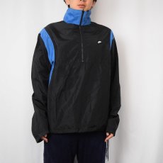 画像2: 90's NIKE ハーフジップ ツートーンナイロンジャケット XL (2)