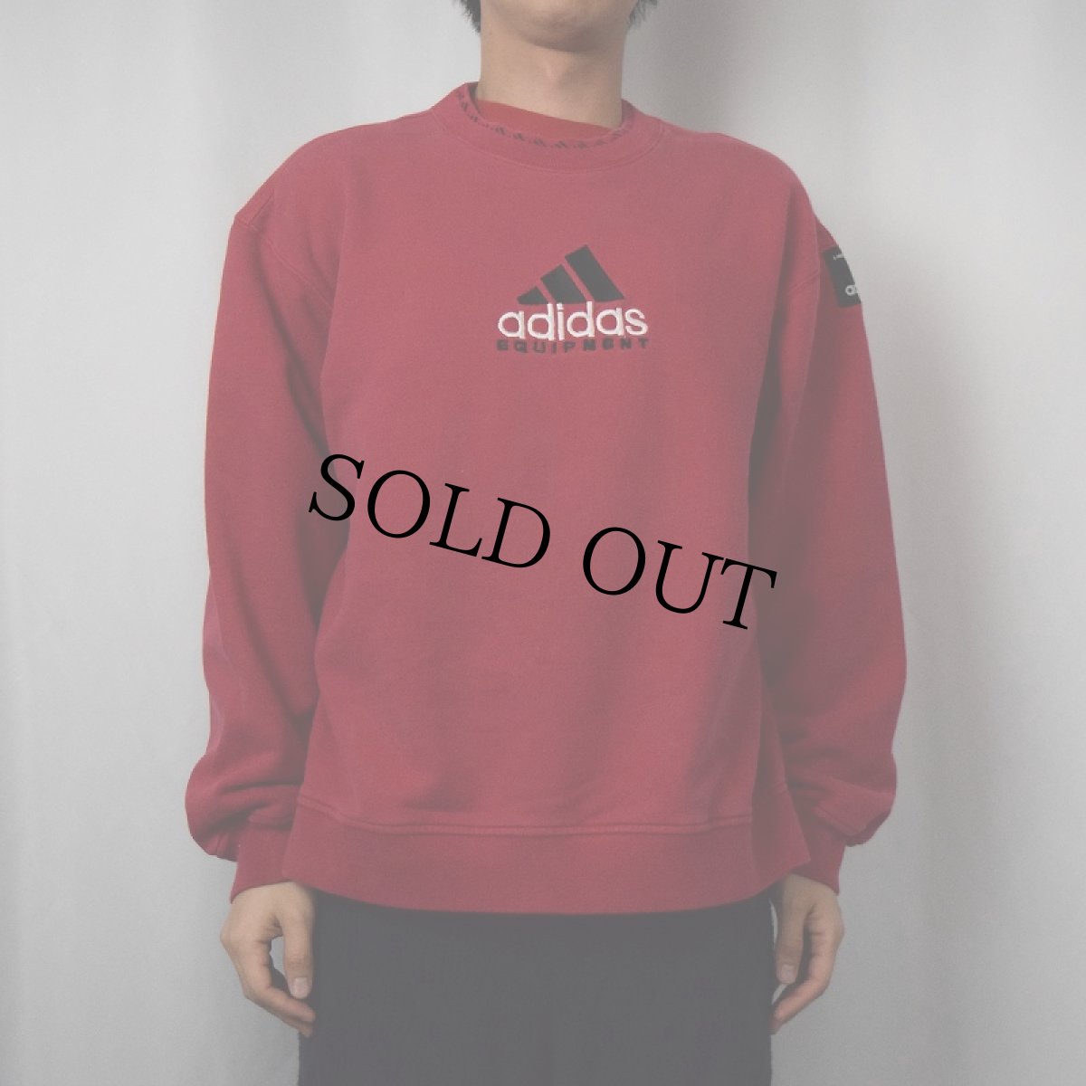 画像2: 90's adidas EQUIPMENT ロゴ刺繍スウェット M (2)