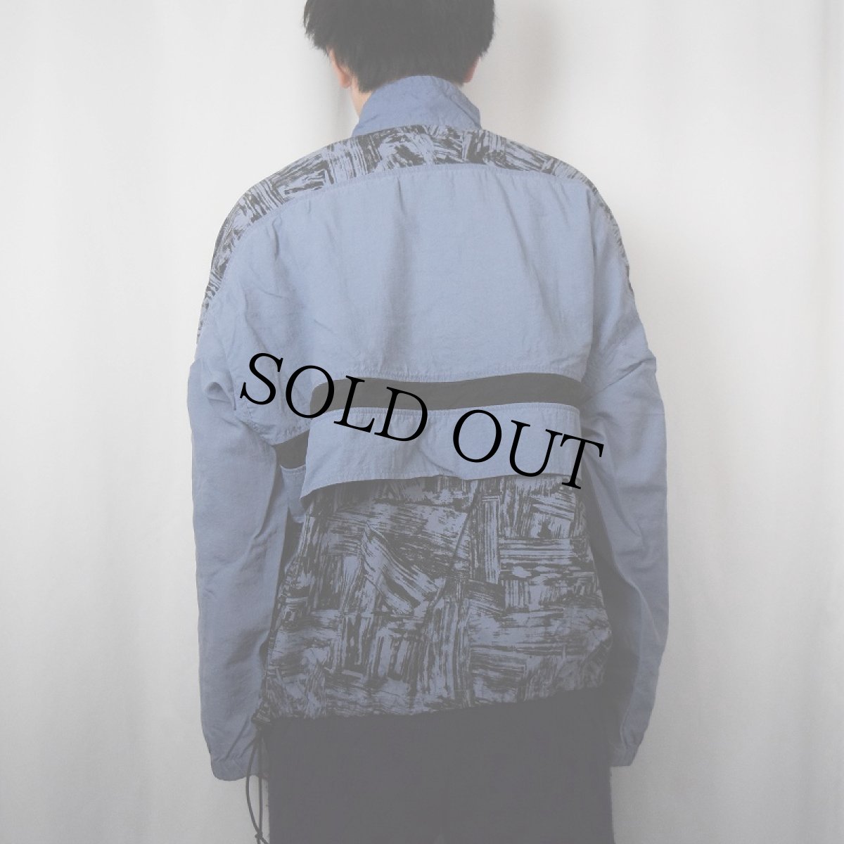 画像3: NIKE 切り替えデザイン ナイロンアノラックジャケット L (3)