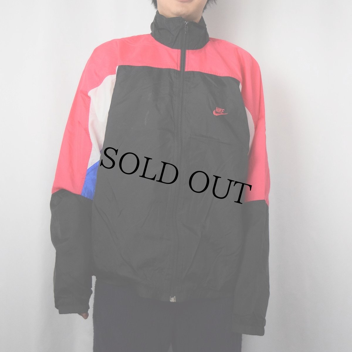 画像2: 90's NIKE 切り替えナイロンジャケット (2)