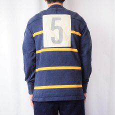 画像4: Ralph Lauren RUGBY チェーン刺繍×ナンバリング カップショルダー フットボールロンT M (4)