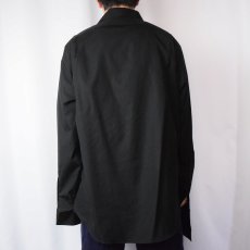 画像3: POLO Ralph Lauren "ESTATE FORMAL CUSTOM FIT" プリーツデザイン タキシードシャツ BLACK XL (3)