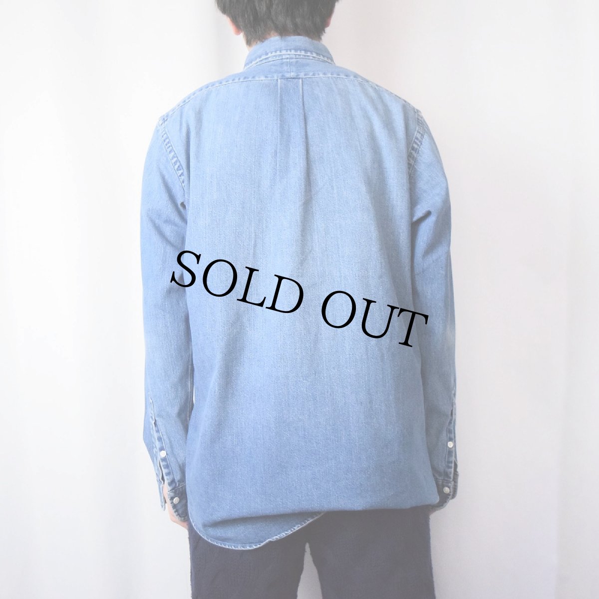 画像3: 80〜90's Ralph Lauren POLO COUNTRY ボタンダウン デニムシャツ M (3)