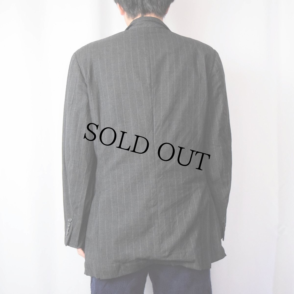 画像3: 90's POLO Ralph Lauren USA製 ストライプ柄 テーラードジャケット (3)