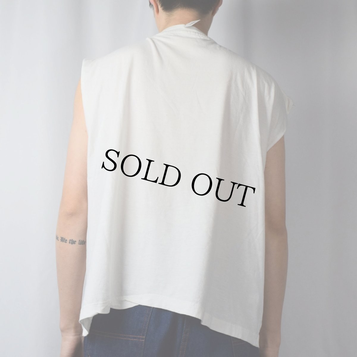 画像3: 90's Sex Pistols "God Save The Queen" ハードコアパンクバンド  ハンドプリント カットオフスリーブTシャツ XL (3)