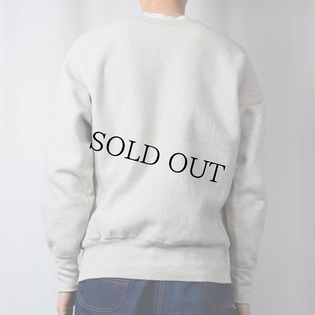 画像3: 70's Champion REVERSE WEAVE 初期単色タグ USA製 "ILLINOIS STATE" 染み込みプリントスウェット L (3)