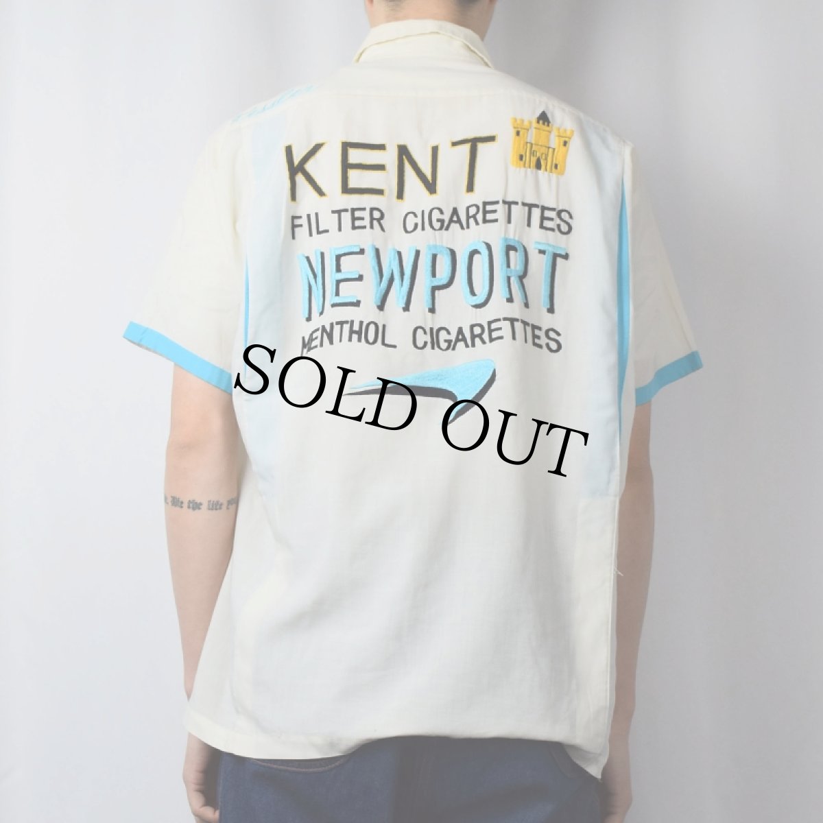 画像4: 50's Hamaya 刺繍 スーベニアボーリングシャツ (4)