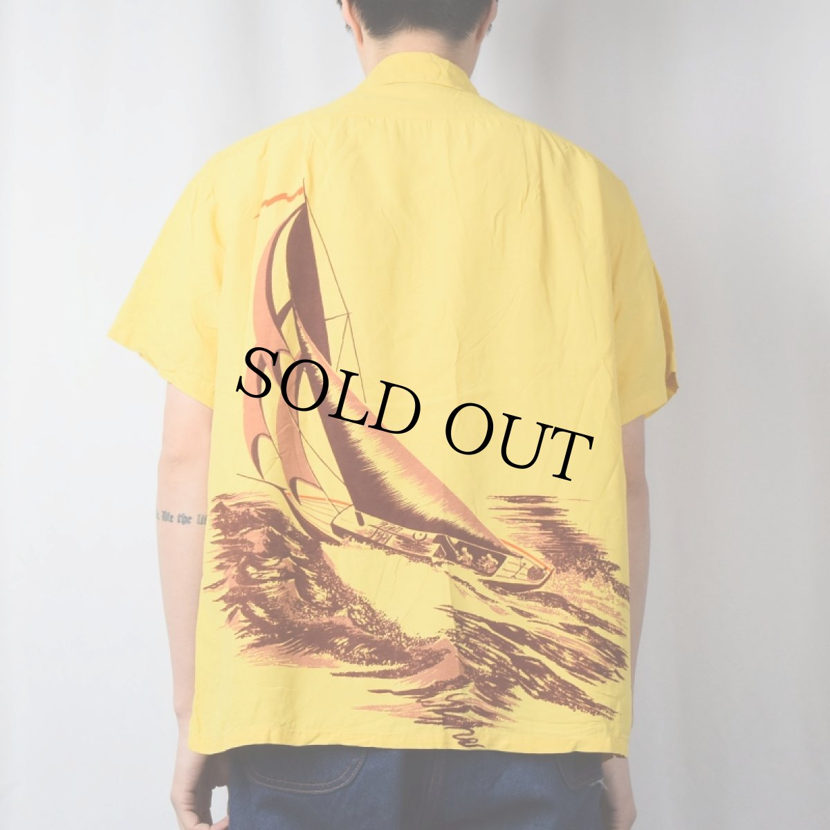 画像4: 40's Catalina バックパネルパターン ハワイアンシャツ (4)