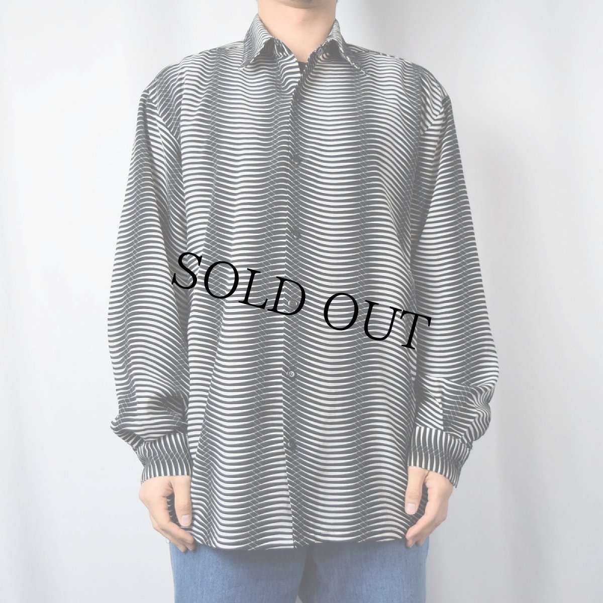 画像2: 80〜90's Monzini USA製 総柄デザインポリシャツ M (2)