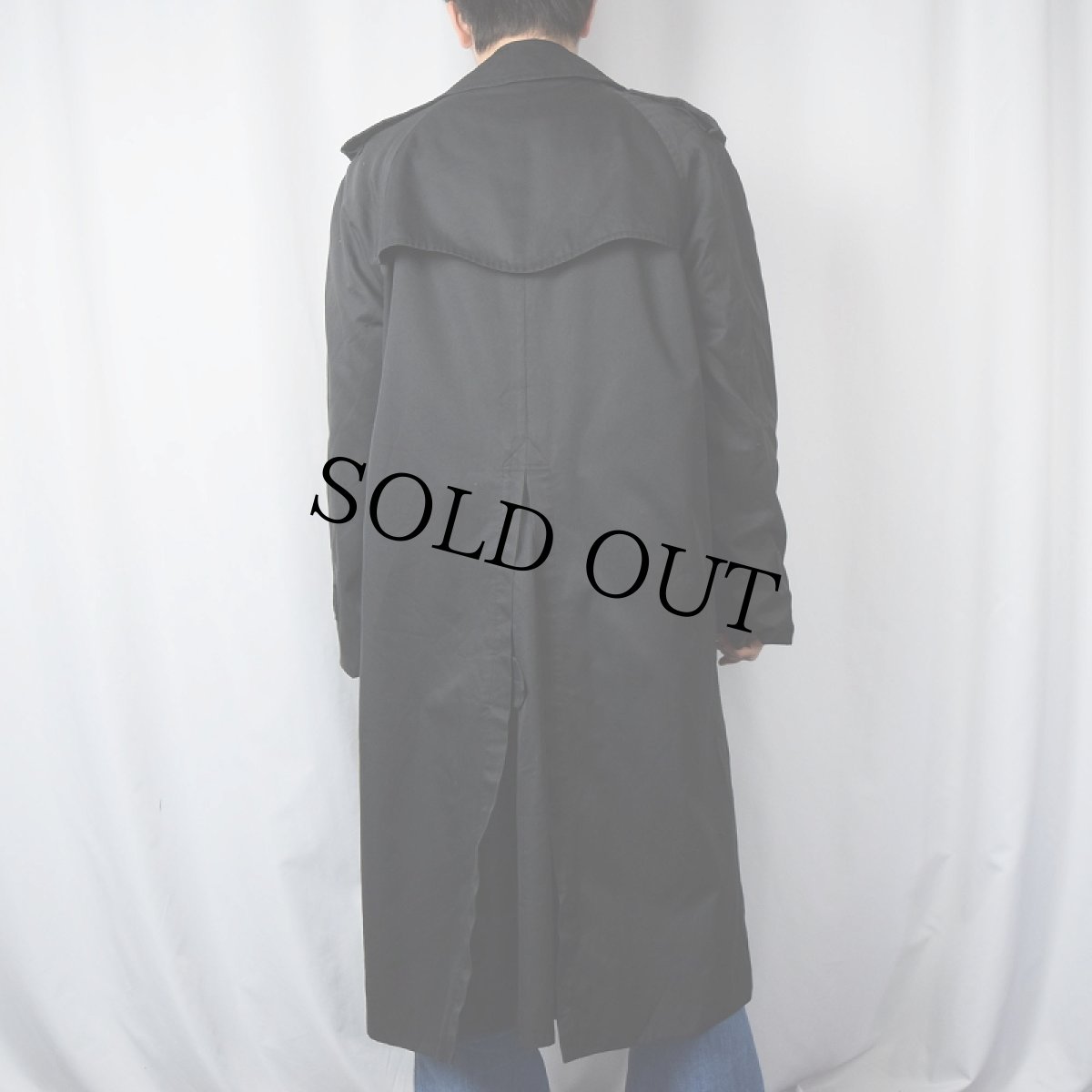 画像3: Burberrys' ENGLAND製 ポリエステル×コットン トレンチコート BLACK (3)