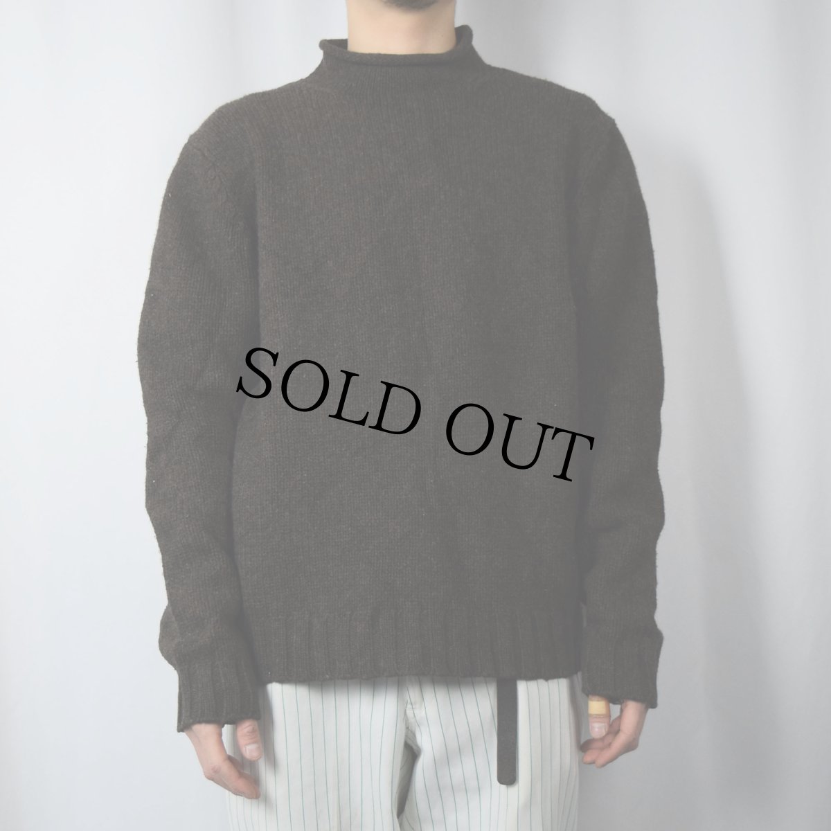 画像2: J.CREW ロールネック ウールニットセーター L (2)