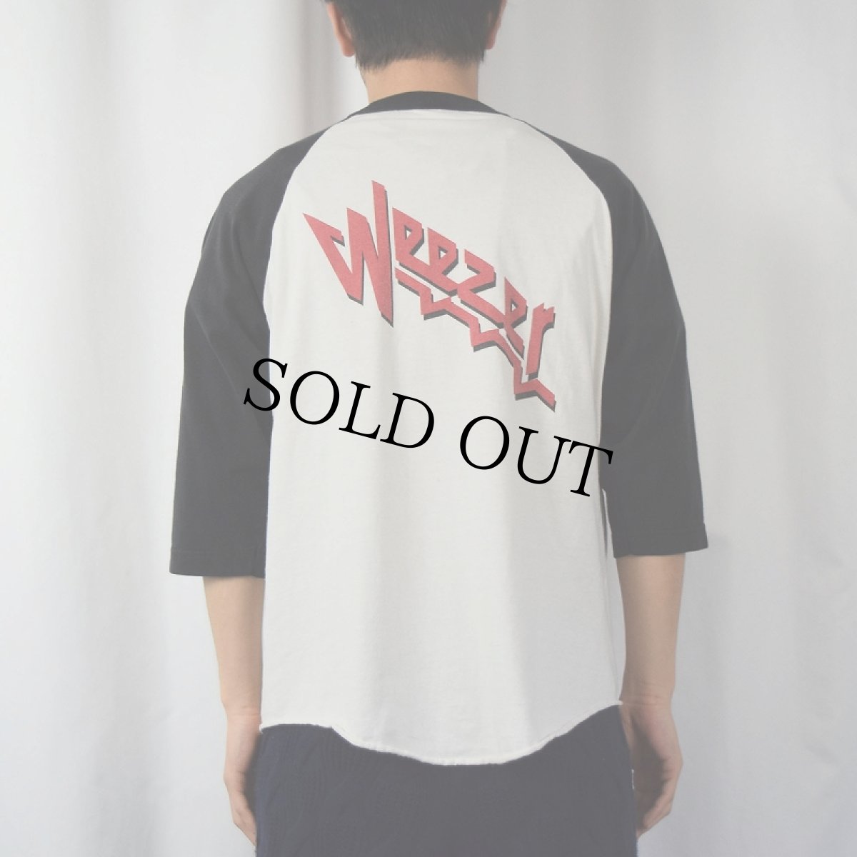 画像3: Weezer "Judas Priestフォントパロディ" オルタナティブロックバンド ラグランTシャツ L (3)