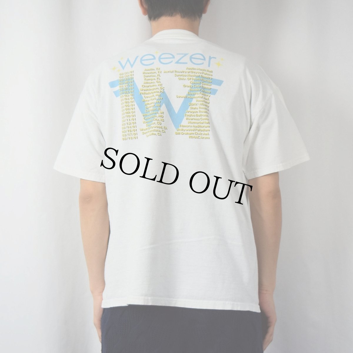画像3: 2001 Weezer オルタナティブロックバンドTシャツ L (3)