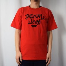 画像2: PEARL JAM USA製 "THRASHERフォントパロディ" オルタナティヴロックバンドTシャツ M (2)