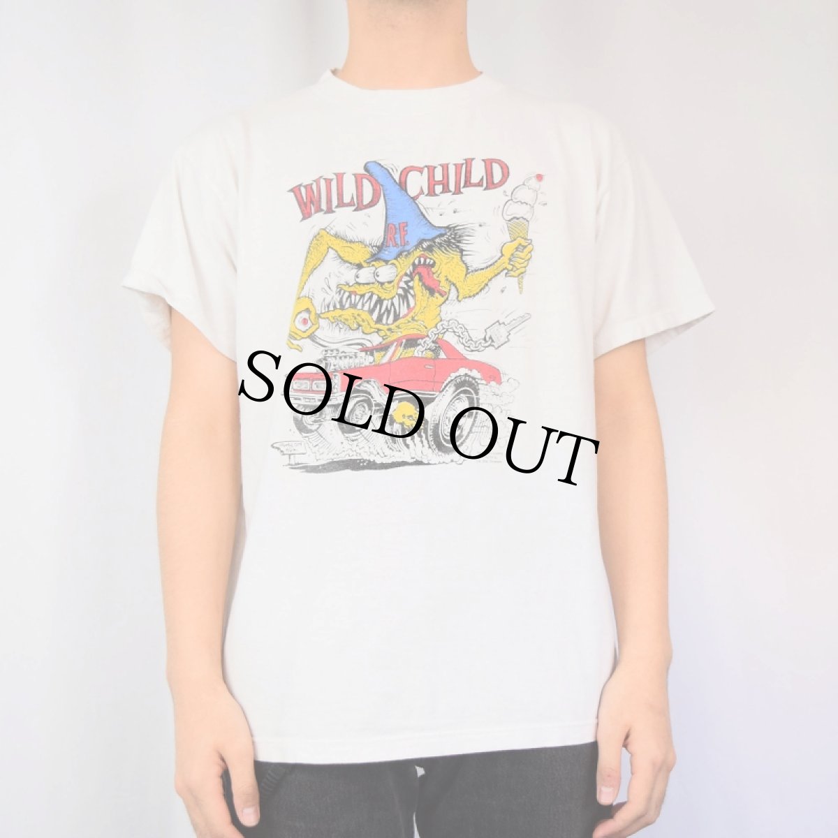 画像2: Rat Fink WILD CHILD キャラクタープリントTシャツ L (2)