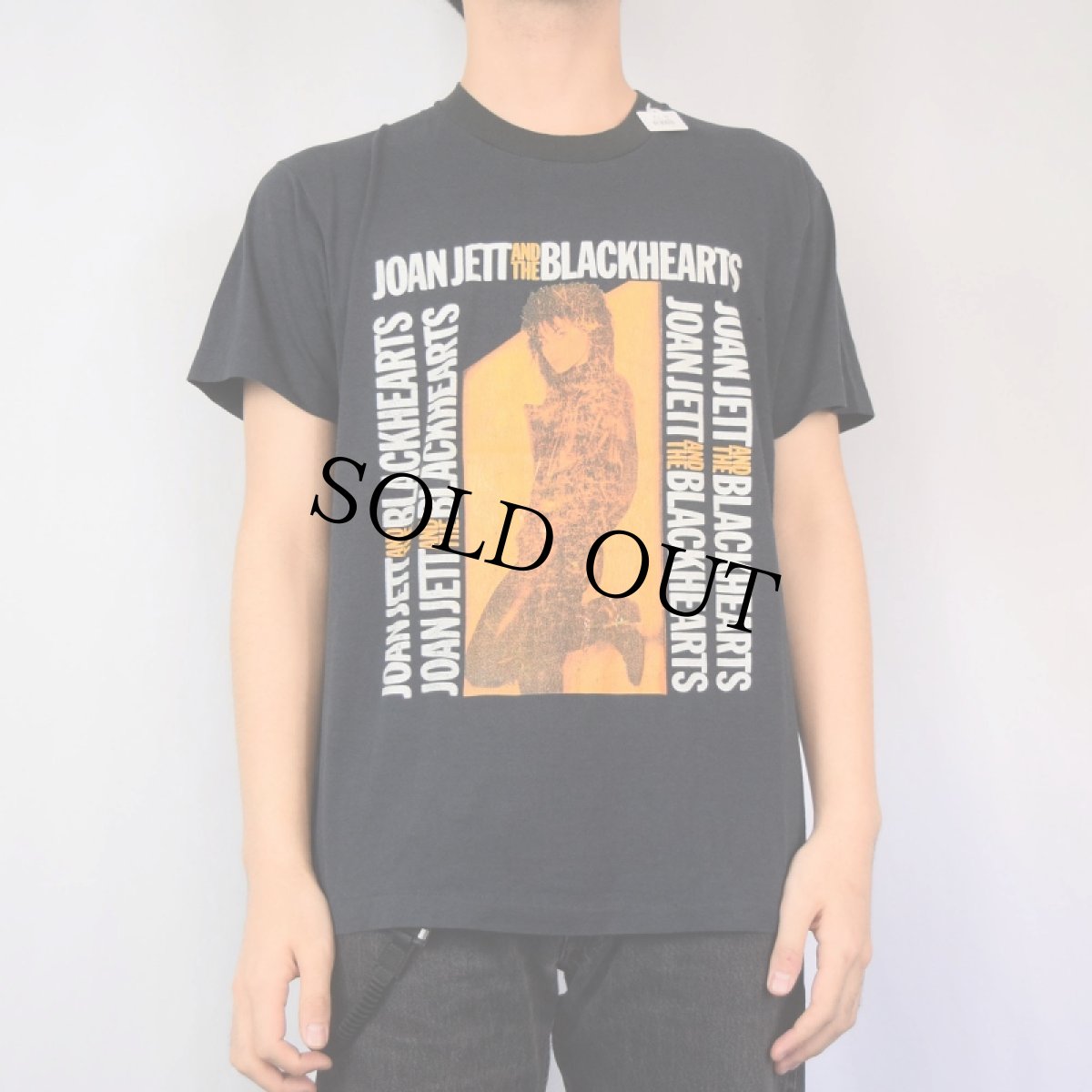 画像2: 80's JOAN JETT AND THE BLACKHEARTS USA製 ミュージシャンツアーTシャツ L (2)