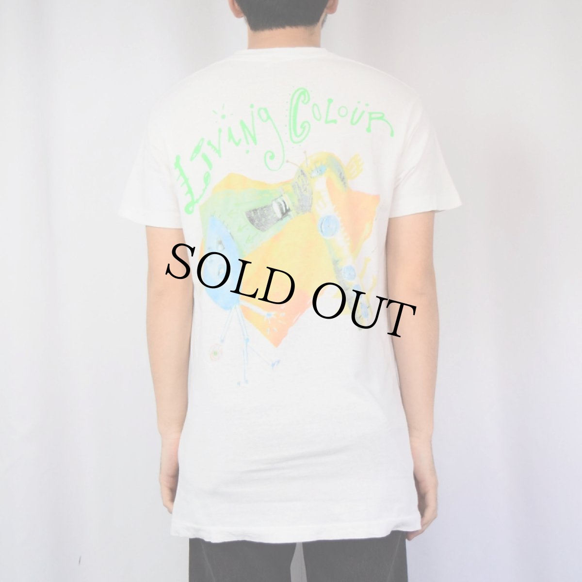 画像4: 80's Living Colour USA製 ハードロック・バンドTシャツ L (4)