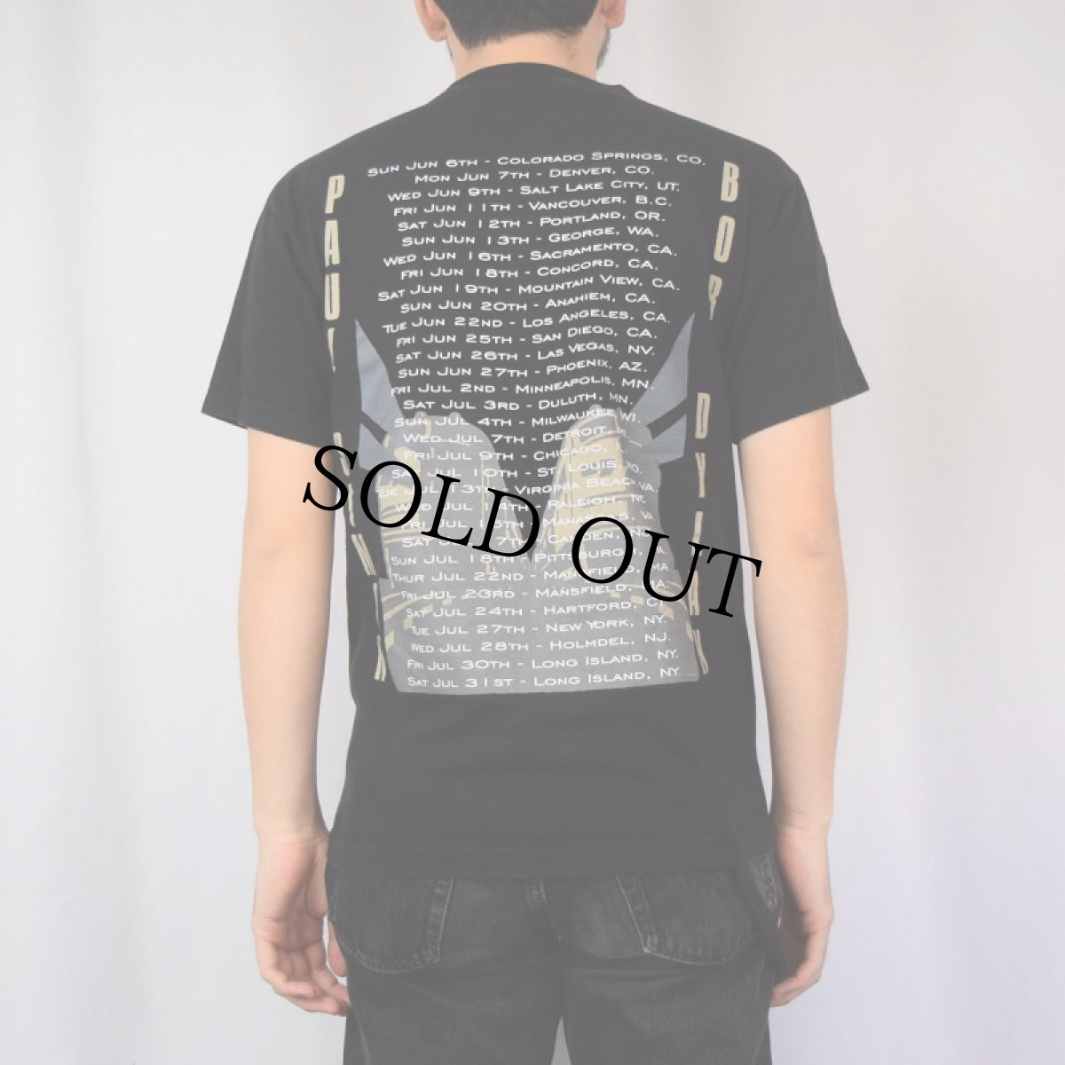 画像4: PAUL SIMON & BOB DYLAN ミュージシャンツアーTシャツ M (4)