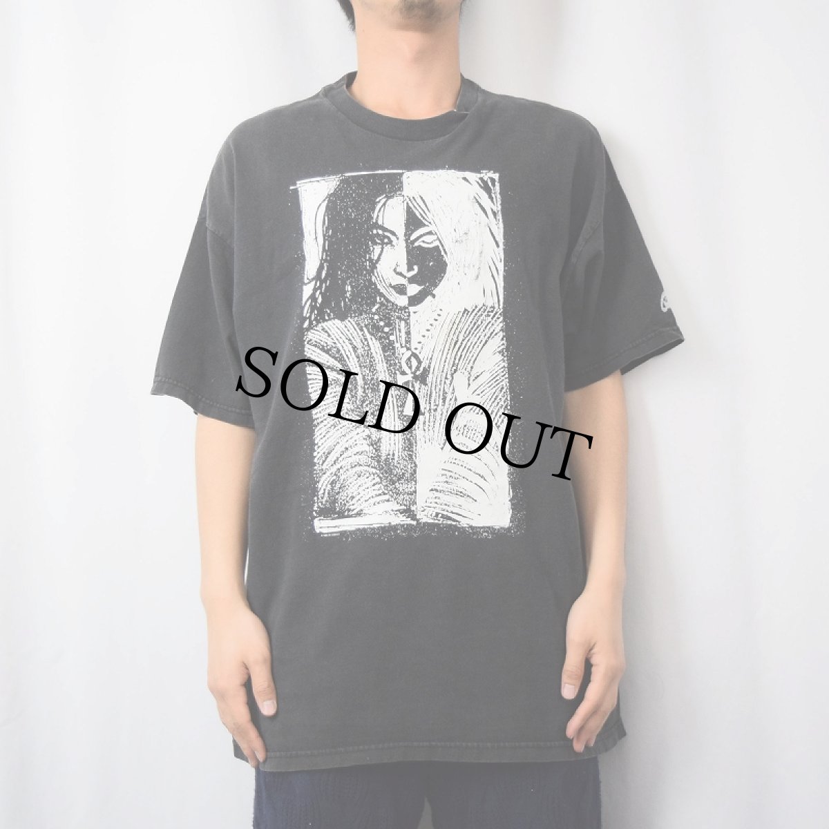 画像2: 90's DC COMICS "Sandman Death" キャラクタープリントTシャツ XL (2)