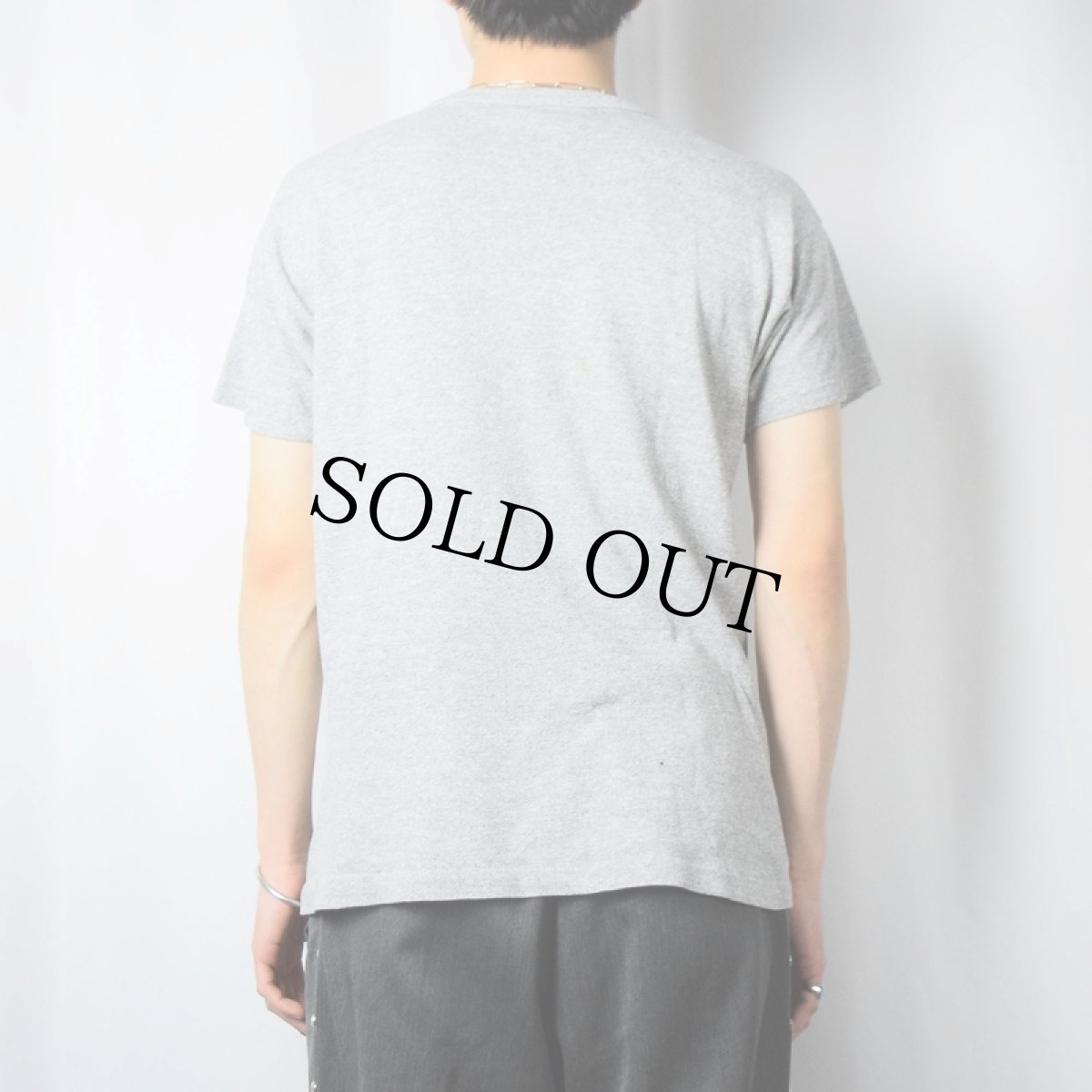 画像3: 80's Champion USA製 トリコタグ 88/12 "LOUISIANA" 染み込みプリントTシャツ L (3)