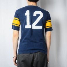 画像3: 70's Champion USA製 バータグ "MICHIGAN STATE 12" フットボールTシャツ M (3)