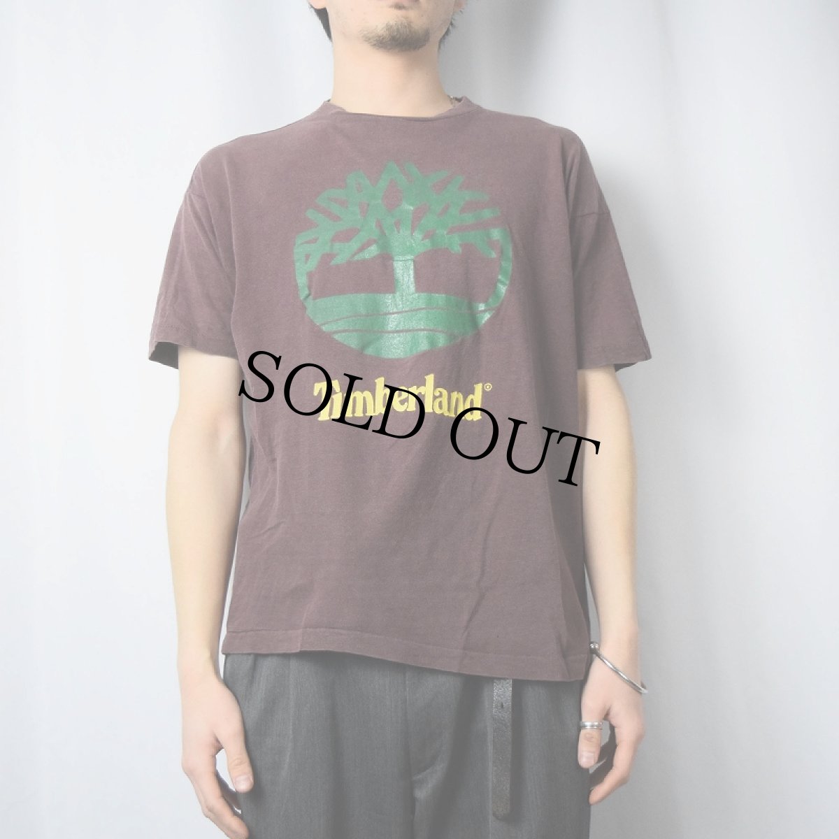 画像2: 70〜80's Champion USA製 バータグ "Timberland" ロゴプリントTシャツ XL (2)