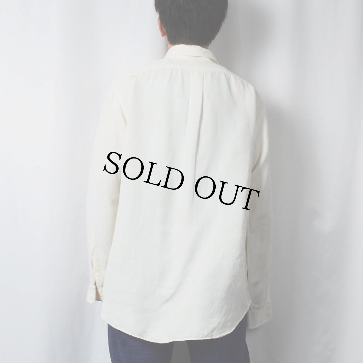 画像3: Ralph Lauren "CLASSIC FIT" リネン×シルクボタンダウンシャツ L (3)