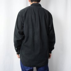 画像3: Ralph Lauren "BLAKE" シルク×コットンボタンダウンシャツ BLACK M (3)