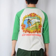 画像3: 70's "SURF COUNTRY HAWAII" ラグランプリントTシャツ (3)