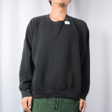 画像2: 80's FRUIT OF THE LOOM USA製 無地ラグランスウェット BLACK XL (2)