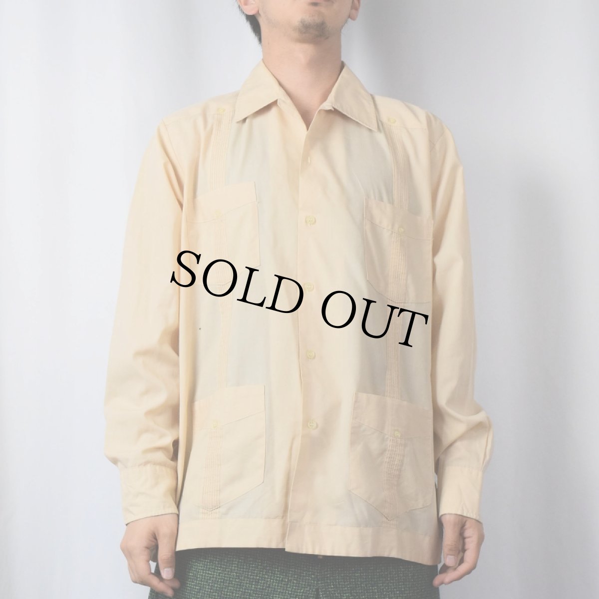 画像2: 長袖キューバシャツ (2)