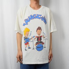 画像2: 90's BEAVIS AND BUTT-HEAD "Haer Rock Pub" キャラクタープリントTシャツ (2)