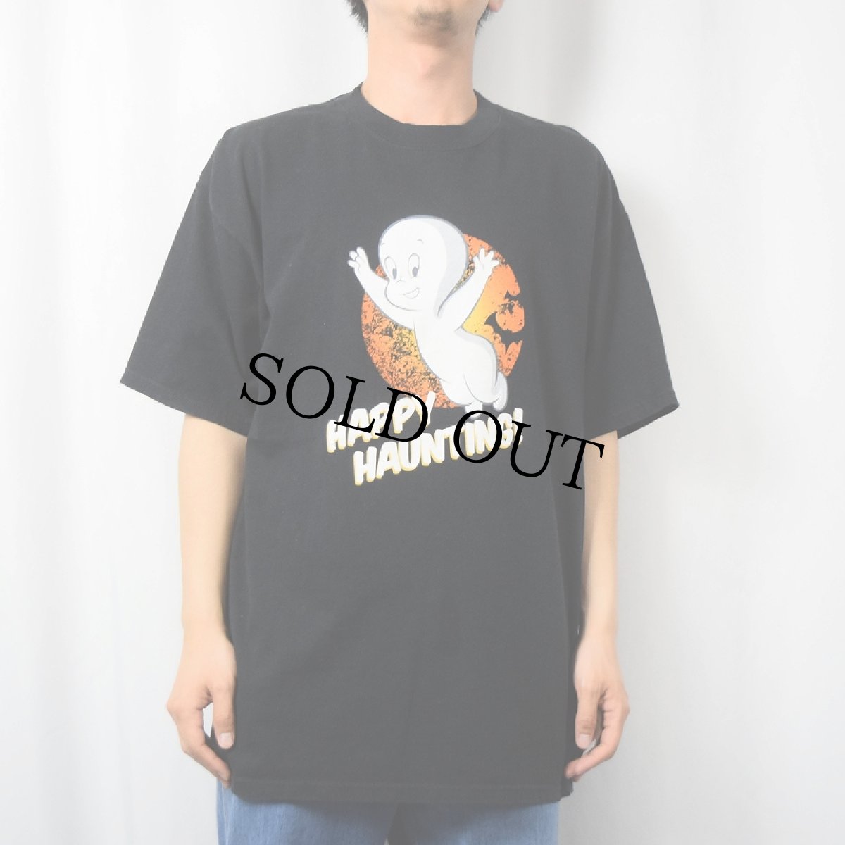 画像2: CASPER "HAPPY HAUNTING!" キャラクタープリントTシャツ BLACK XL (2)