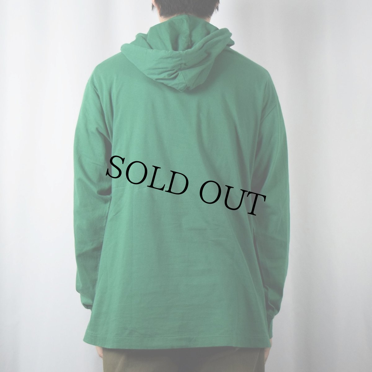 画像3: 90's POLO Ralph Lauren USA製 ロゴ刺繍 フード付きロンT M (3)