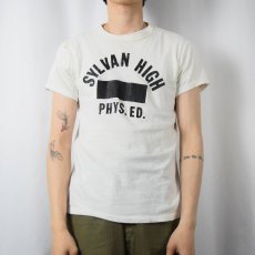 画像2: 50's Russell Southern USA製 "SYLVAN HIGH PHYS.ED." プリントTシャツ SIZE42-44 (2)