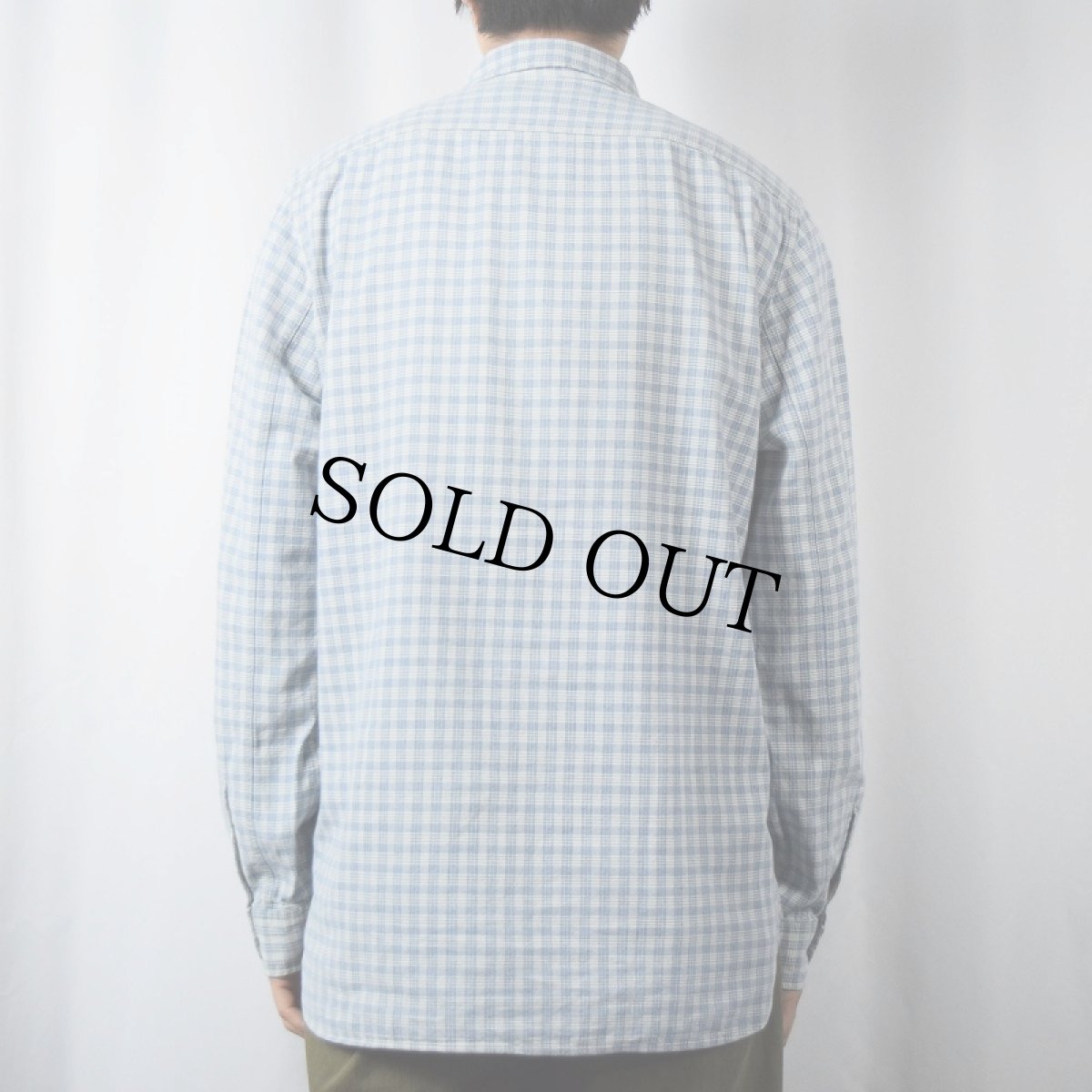 画像3: Ralph Lauren RRL チェック柄 ガチャポケコットンシャツ L (3)