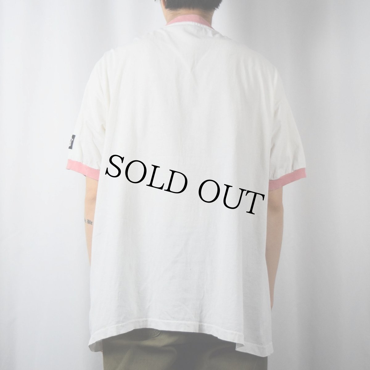 画像3: 90's USA製 FAMU RATTLERS フットボールチーム 黒人ミッキープリント リンガーTシャツ XL (3)