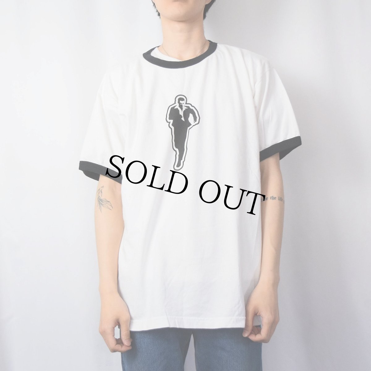 画像2: DRIVER2 ビデオゲームプリント リンガーTシャツ L (2)