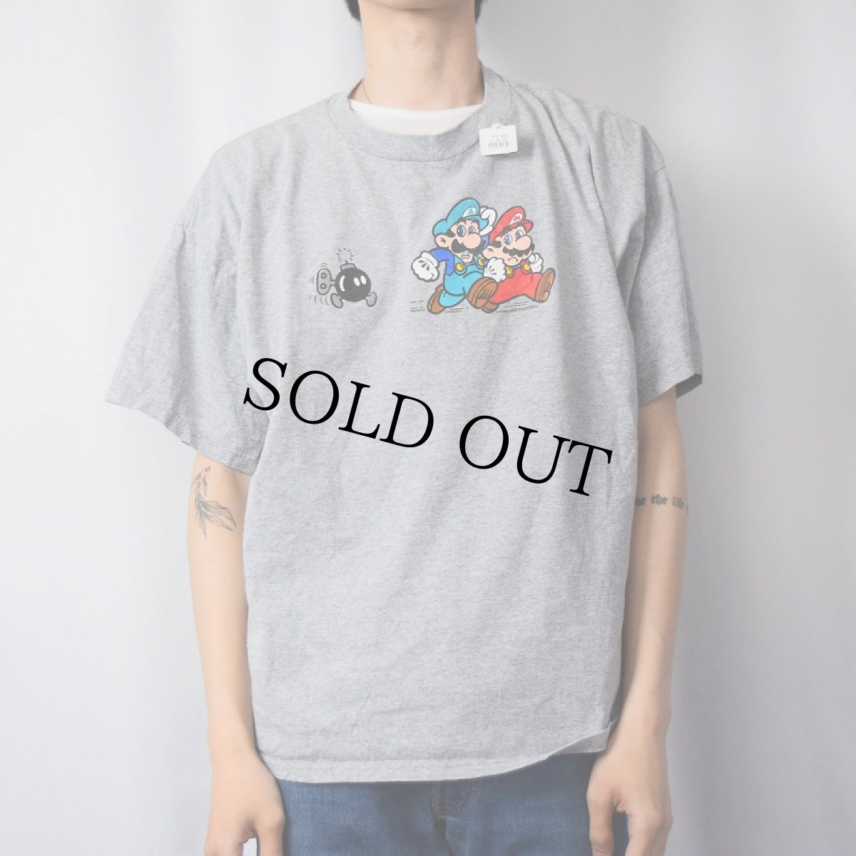 画像2: 2003 SUPER MARIO BROS. ゲームキャラクタープリントTシャツ XL (2)