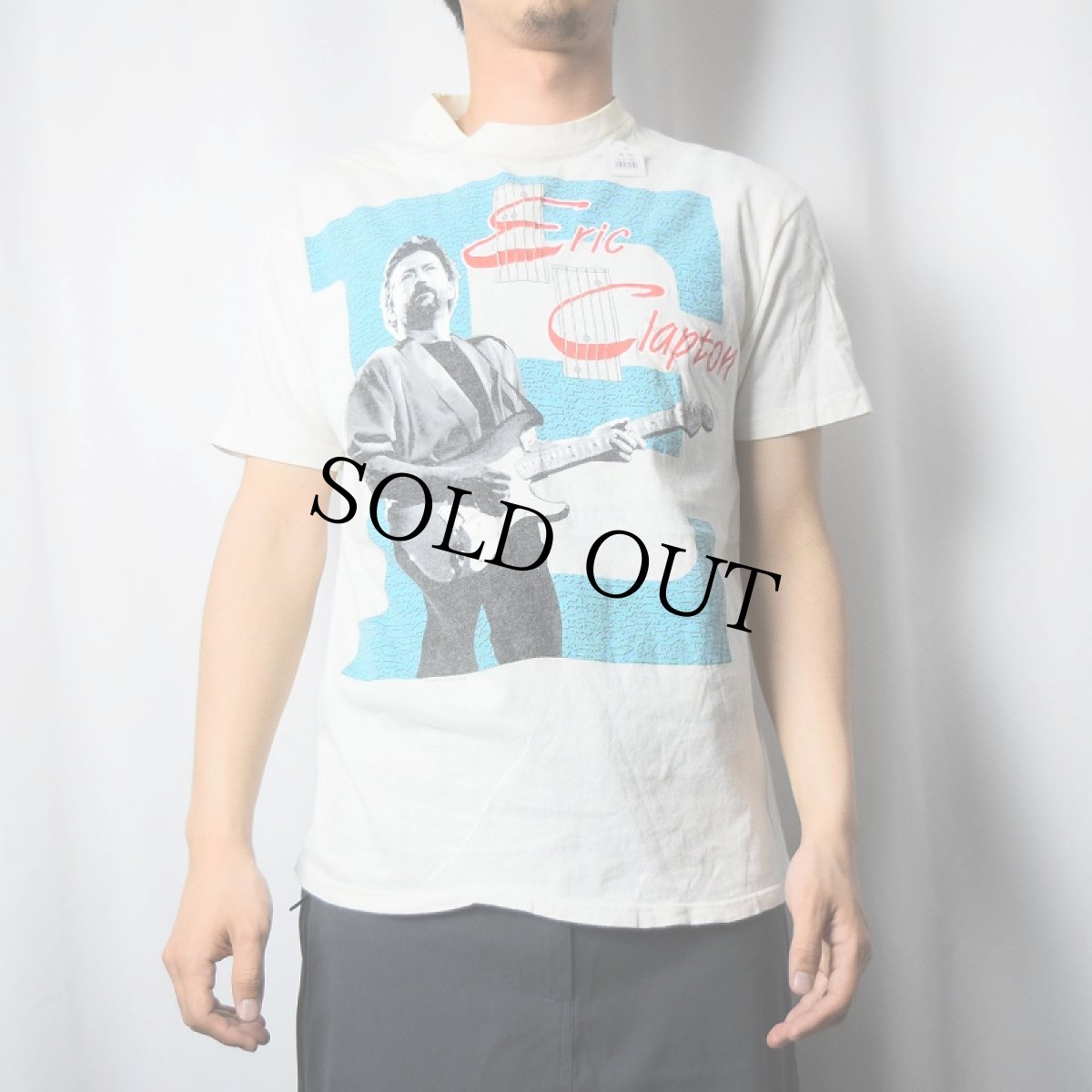 画像2: 80's ERIC CLAPTON USA製 ミュージシャンプリントTシャツ L (2)